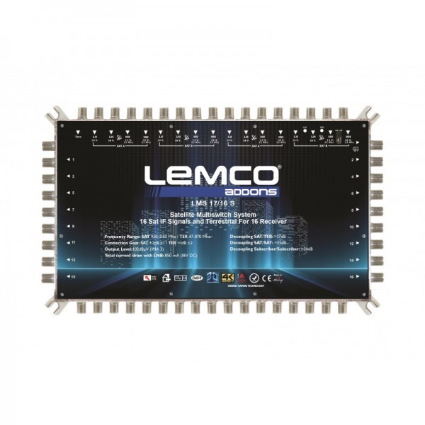 LEMCO LMS 17/16 S - 17 Εισόδων Single Multiswitch